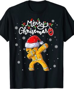 Christmas Dabbing Gingerbread Santa Hat Xmas Cookie Bakers Tee ShirtChristmas Dabbing Gingerbread Santa Hat Xmas Cookie Bakers Tee Shirt