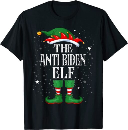 Christmas Elf Matching Family Group The Anti Biden Tee Shirt