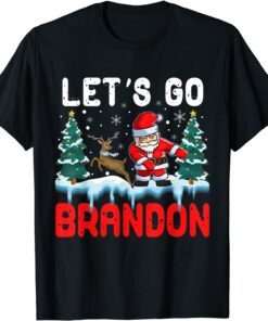 Christmas Let's Go Brandon Dabbing Santa Chistmas 2021 Tee Shirt