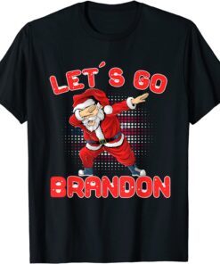 Christmas Let's Go Brandon Dabbing Santa Claus Xmas Tee Shirt