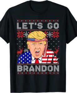 Christmas Let's Go Brandon Santa Claus Tee Shirt