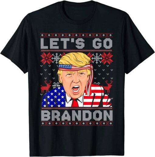 Christmas Let's Go Brandon Santa Claus Tee Shirt