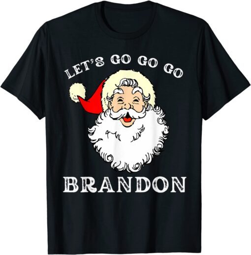 Christmas Let's Go Brandon Santa Claus Xmas T-Shirt