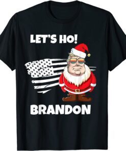 Christmas Let's Go Brandon Santa Claus Christmas Let's Go Brandon Santa Claus Xmas Usa Flag Tee ShirtXmas Usa Flag Tee Shirt