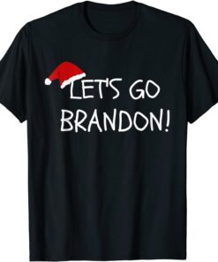 Christmas Let's Go Brandon Santa Hat Xmas T-Shirt