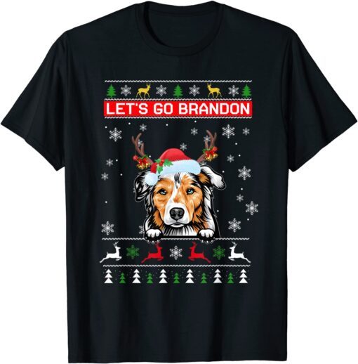 Christmas Let’s Go Brandon Santa Xmas Dog Tee Shirt