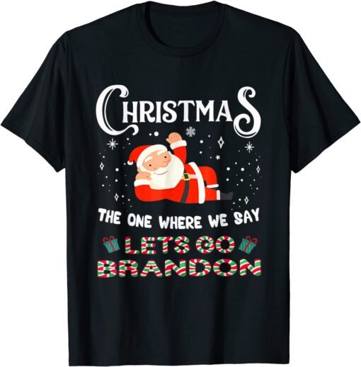 Christmas Let's Go Branson Brandon Anti Liberal Tee Shirt