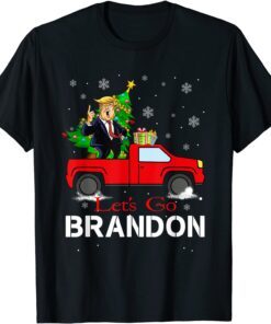 Christmas Let's Go Branson Brandon Tee Truck Wagon Xmas Tree Tee Shirt