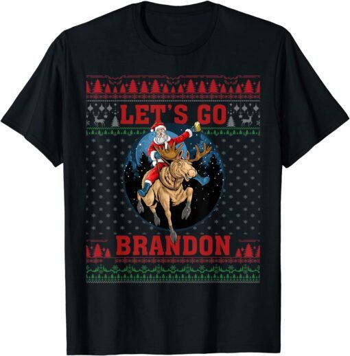 Christmas Let's go Brandon Santa T-Shirt