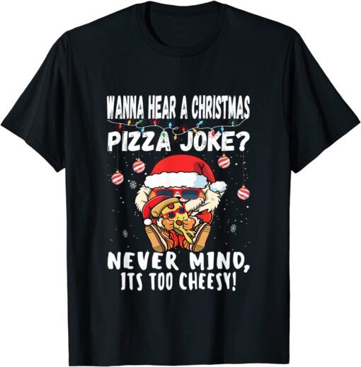 Christmas Pizza Joke Shiba Inu Dog Santa Hat Xmas 2022 Tee Shirt