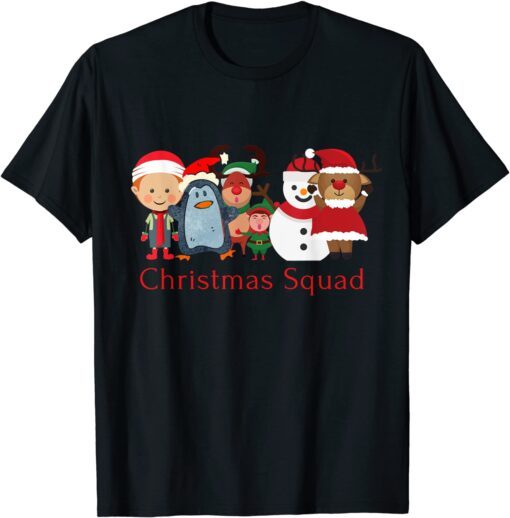 Christmas Squad Matching Family Group Christmas Party Pajama Tee Shirt