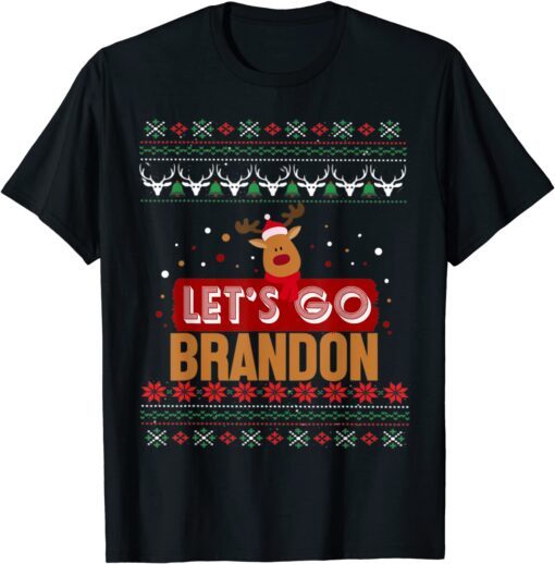 Christmas Ugly Sweater Let's Go Brandon Anti Joe Biden Tee Shirt