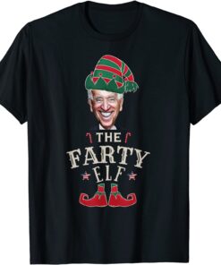 Conservative Republican Christmas Humor The Farty Biden Elf T-Shirt