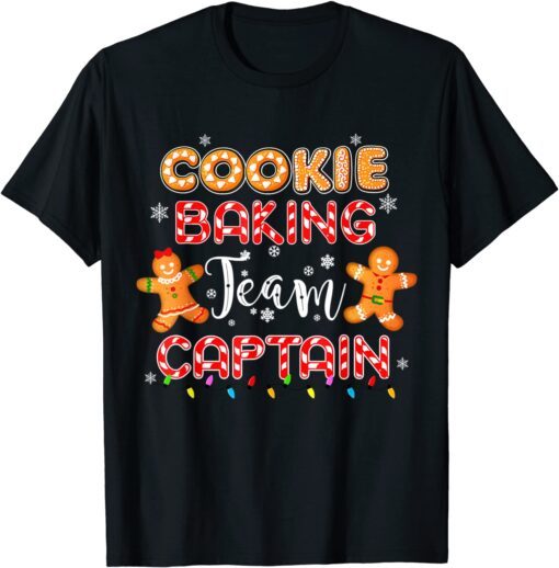 Cookie Baking Team Captain Gingerbread Christmas Tee Shirt