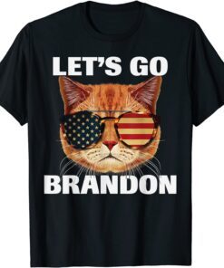 Cool Cat Lets Go Brandon, Cat US Sunglasses Let's Go Brandon T-Shirt