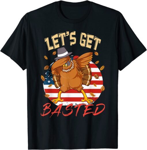 Dadmod Thanksgiving Day Turkey Family Party Us Flag Tee Shirt