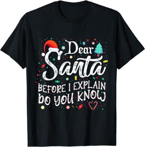 Dear Santa Before I Explain How Much Do You Know Tee Shirt