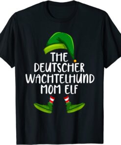 Deutscher Wachtelhund Mom Dog Elf Christmas Pajama T-Shirt