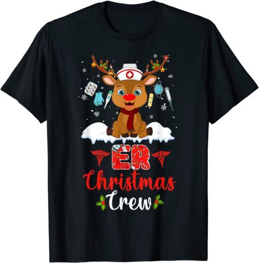 ER Christmas Nurse Crew Family Group Nursing Xmas Pajama Tee Shirt
