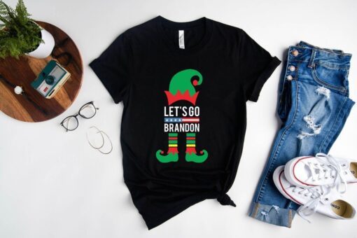 Elf Let’s Go Brandon Christmas Tee Shirt