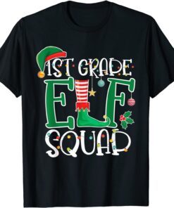 Elf Squad 1st First Grade Teacher Christmas Students Tee Shirt