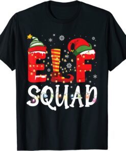 Elf Squad Family Christmas Lights Matching Pajamas Tee Shirt