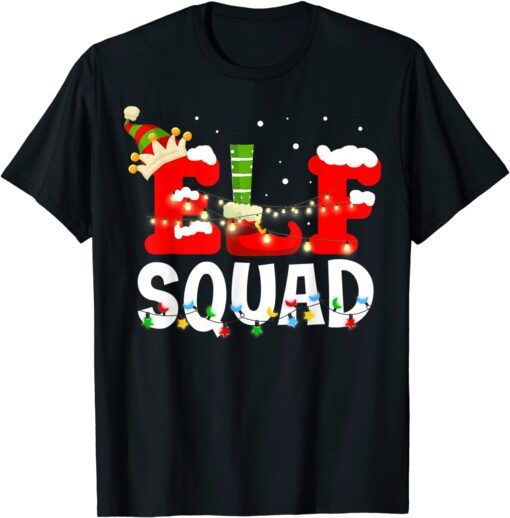 Elf Squad Family Christmas Matching Pajamas Xmas T-ShirtElf Squad Family Christmas Matching Pajamas Xmas T-Shirt