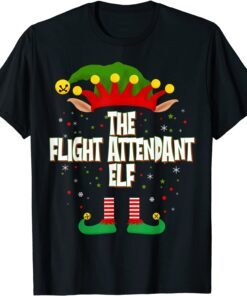 Elves Group The Flight Attendant Elf Christmas Tee Shirt