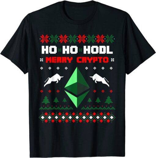 Ethereum Ugly Christmas Sweater Tee Shirt
