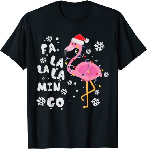 Fa La La La Mingo Sweater Flamingo Christmas Pajama Tee Shirt