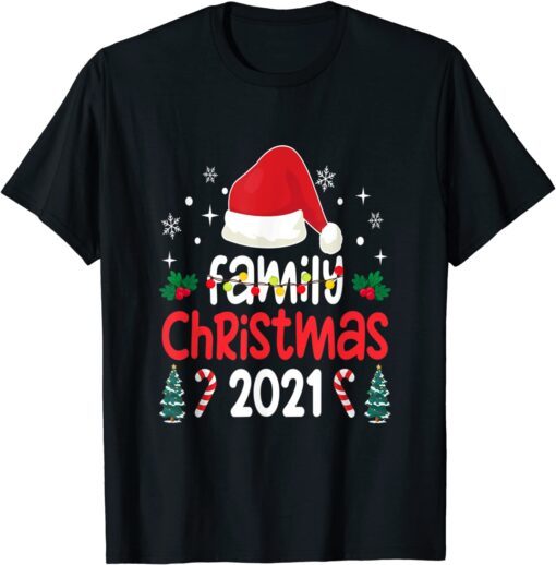 Family Christmas 2021 Matching Squad Santa Elf Tee Shirt