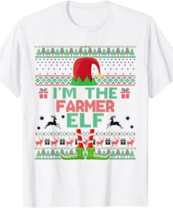 Family Matching Ugly I'm The Farmer Elf Christmas Tee Shirt