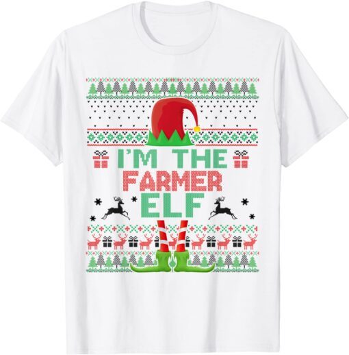 Family Matching Ugly I'm The Farmer Elf Christmas Tee Shirt