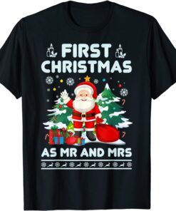 First Christmas As Mr And Mrs Family Matching Xmas Holiday Classic T-Shirt