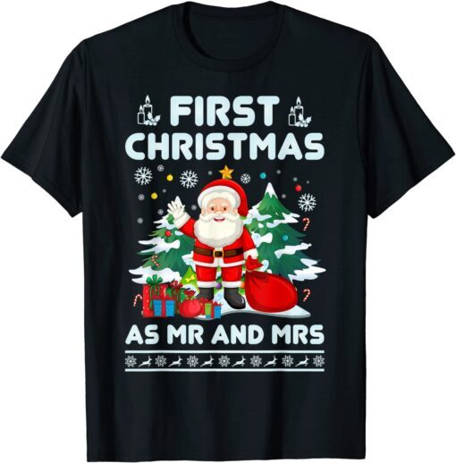 First Christmas As Mr And Mrs Family Matching Xmas Holiday Classic T-Shirt