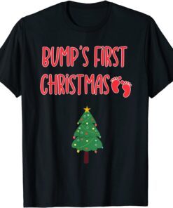 First Christmas Bump Baby Pregnancy Announcement T-Shirt