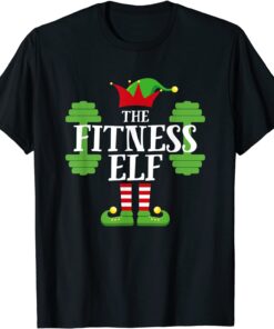 Fitness Elf Family Matching Christmas Group Elf Pajama Tee Shirt