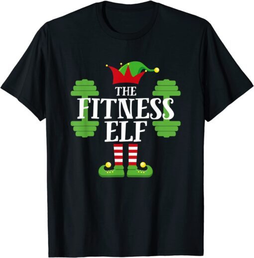 Fitness Elf Family Matching Christmas Group Elf Pajama Tee Shirt