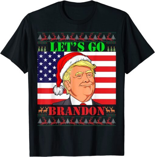 Funny Let's Go Brandon Trump Ugly Christmas Sweater T-Shirt