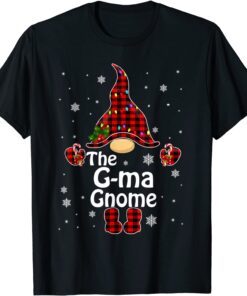 G-Ma Gnome Buffalo Plaid Matching Family Christmas Pajama Tee Shirt