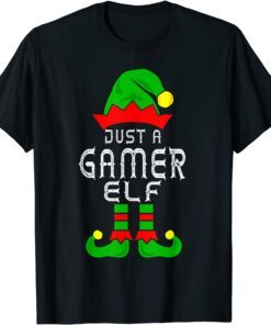 Gamer Elf Family Christmas Matching Pajama Tee Shirt