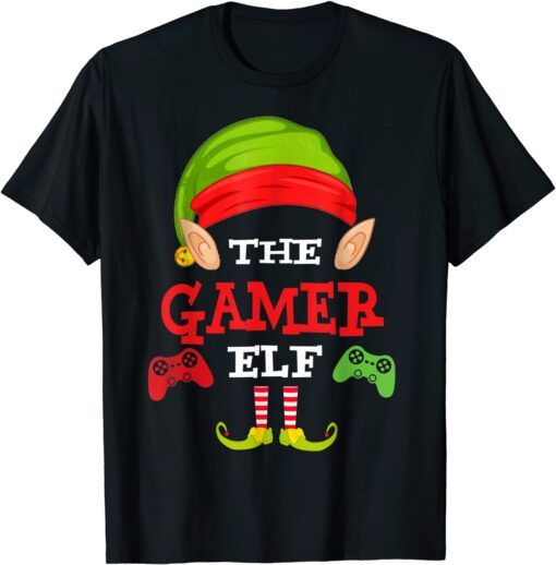 Gamer Elf Matching Family Group Christmas Pajama Tee Shirt