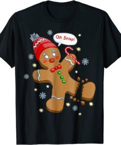 Gingerbread Man Cookie X-Mas Oh Snap Cute Christmas Tee Shirt