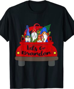 Gnome Christmas Truck Let's Go Brandon Tee Shirt