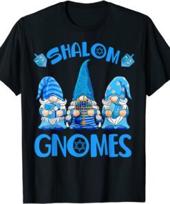 Gnome Hanukkah Jewish Shalom Gnomes Chanukah Lights T-Shirt