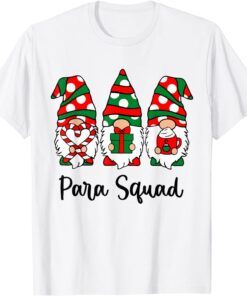 Gnomes Para Squad Christmas Teacher Santa Hat T-Shirt