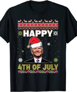 Happy 4th of July Biden Ugly Christmas Sweater Tee Shirt