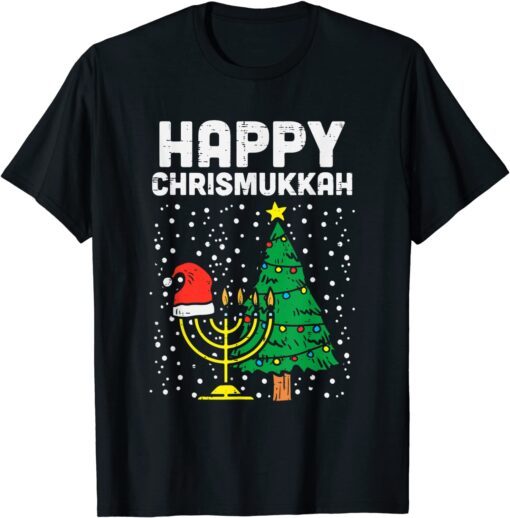 Happy Christmukkah Jewish Christmas Hanukkah Chanukah Tee Shirt