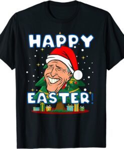 Happy Easter Joe Biden Santa Confused Christmas Day Tee Shirt