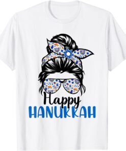 Happy Hanukkah Jewish Messy Christmas Pajama Tee Shirt